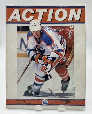 Action Edmonton Oilers Official Program October 14 1987 VS. Flames